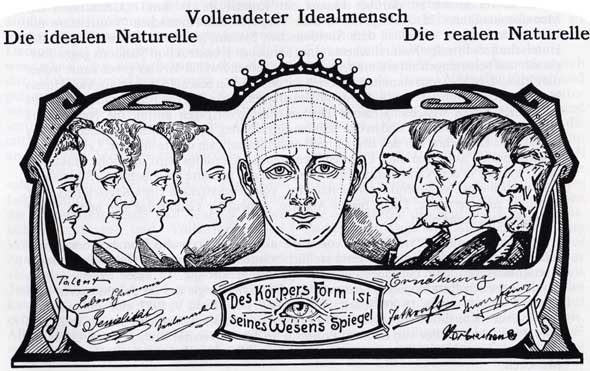 Die idealen Naturelle - Vollendeter Idealmensch - Die realen Naturelle: Des Körpers Form ist seines Wesens Spiegel.